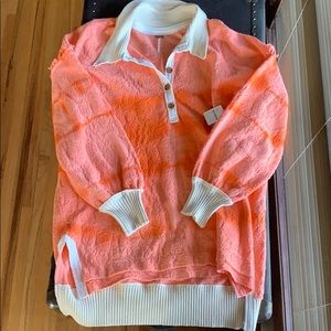 Free People long sleeve polo shirt